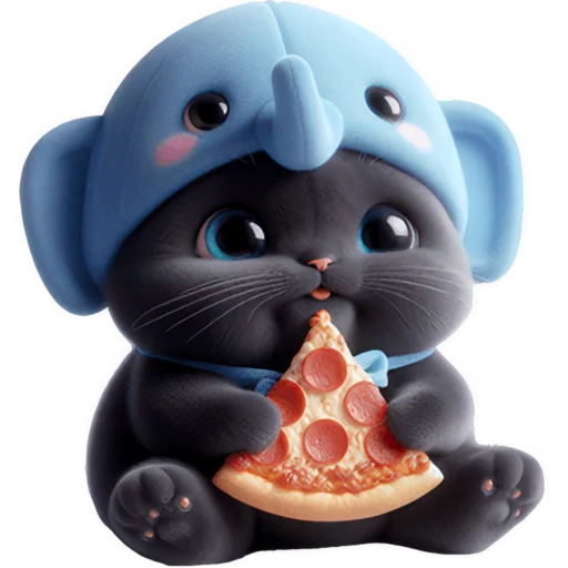 🍕 Стикер «Пушистый слоник» для Telegram