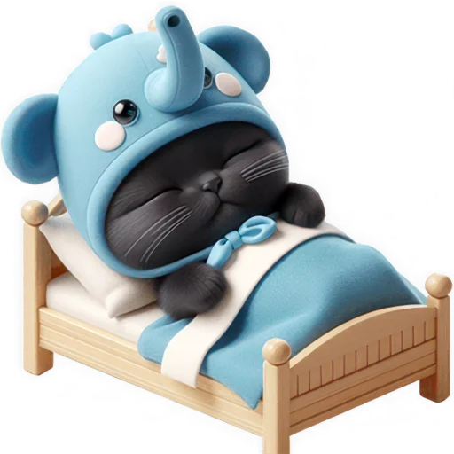 😴 Стикер «Пушистый слоник» для Telegram