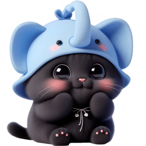 🥹 Стикер «Пушистый слоник» для Telegram