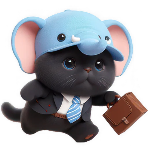 💼 Стикер «Пушистый слоник» для Telegram