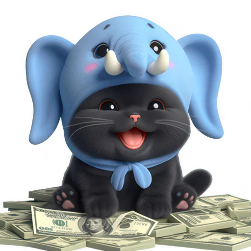 💰 Стикер «Пушистый слоник» для Telegram