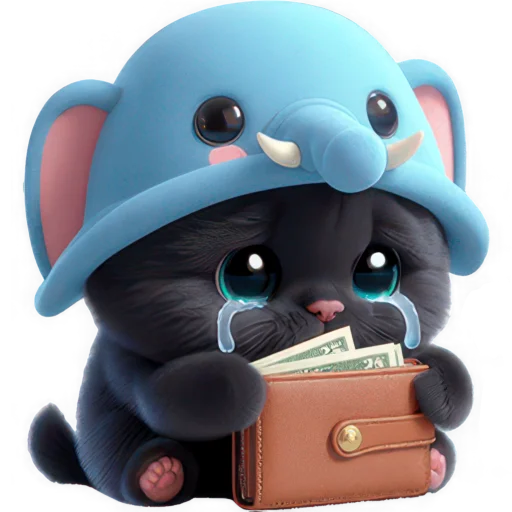 💸 Стикер «Пушистый слоник» для Telegram