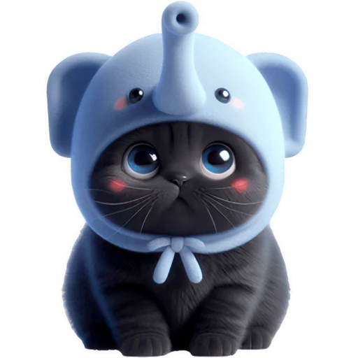 😳 Стикер «Пушистый слоник» для Telegram