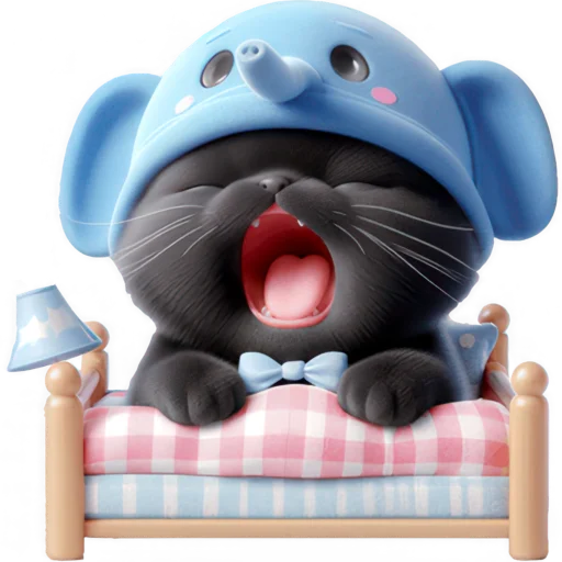 🥱 Стикер «Пушистый слоник» для Telegram