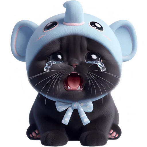 😭 Стикер «Пушистый слоник» для Telegram