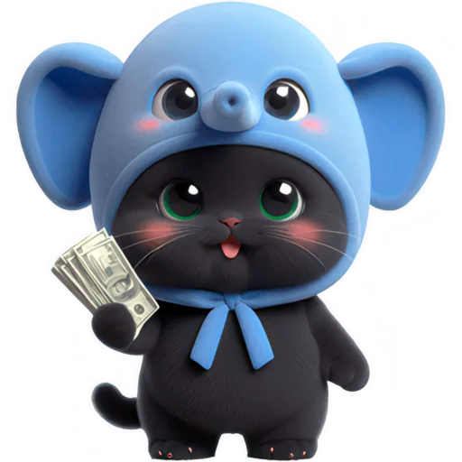 💸 Стикер «Пушистый слоник» для Telegram