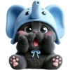 😱 Эмодзи «Пушистый слоник» для Telegram