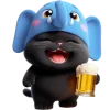 🍺 Эмодзи «Пушистый слоник» для Telegram