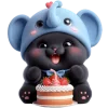 🎂 Эмодзи «Пушистый слоник» для Telegram