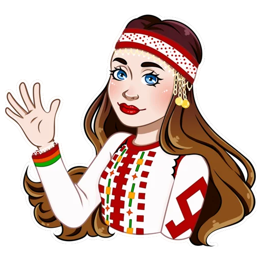 👋 Стикер «Русская девушка» для Telegram