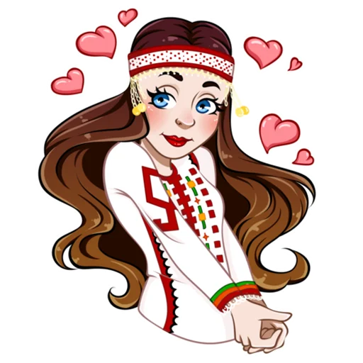 ❤️ Стикер «Русская девушка» для Telegram