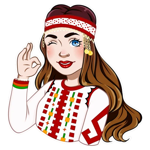 👌 Стикер «Русская девушка» для Telegram