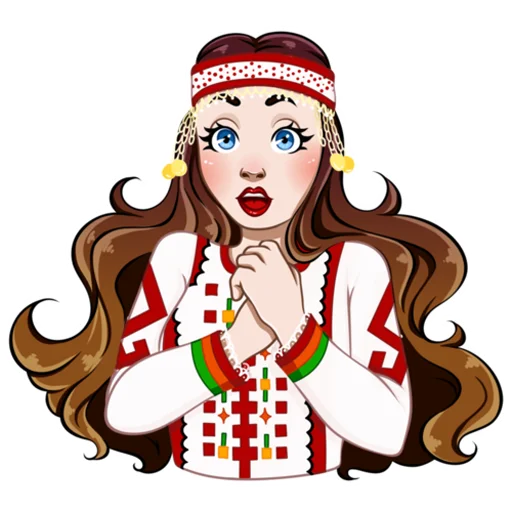 😳 Стикер «Русская девушка» для Telegram
