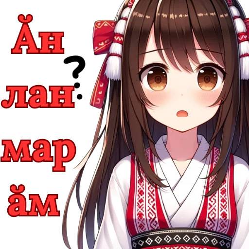 😳 Стикер «Chuvash Anime Here» для Telegram