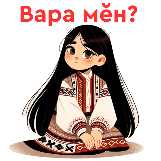 😳 Стикер «Chuvash Anime Here» для Telegram
