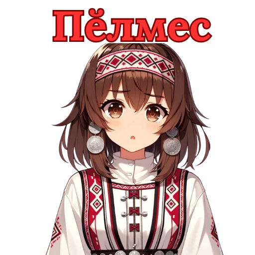 🤷‍♀️ Стикер «Chuvash Anime Here» для Telegram