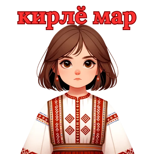 👎 Стикер «Chuvash Anime Here» для Telegram