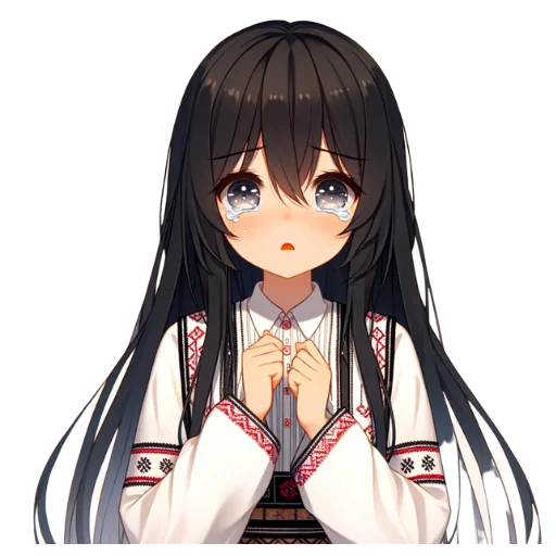😢 Стикер «Chuvash Anime Here» для Telegram