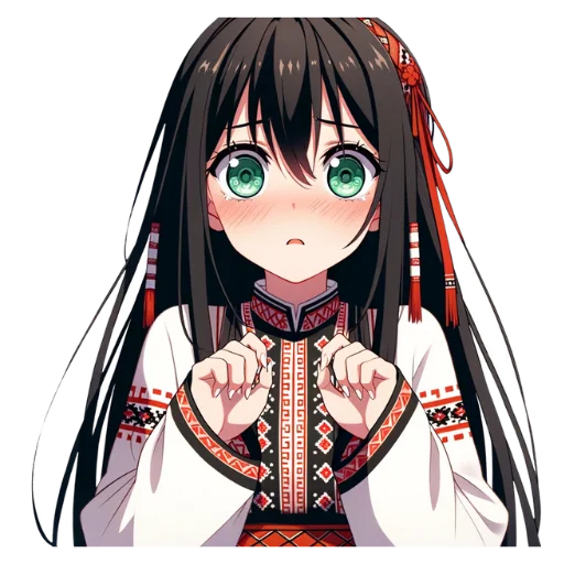 🥺 Стикер «Chuvash Anime Here» для Telegram