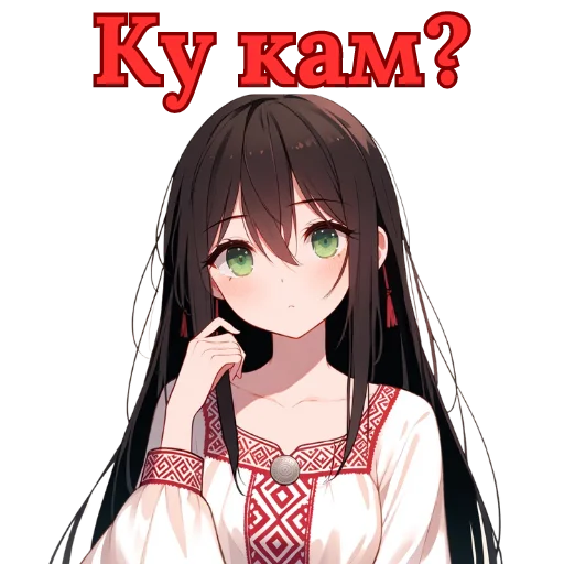 ❓ Стикер «Chuvash Anime Here» для Telegram