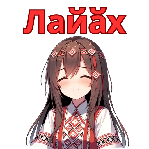 ☺️ Стикер «Chuvash Anime Here» для Telegram
