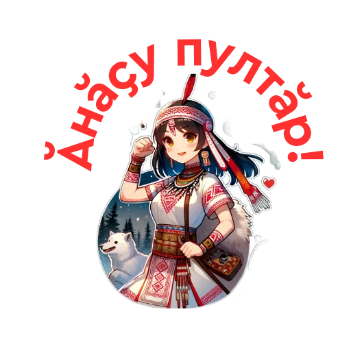 Стикерпак Chuvash Anime Here для Telegram