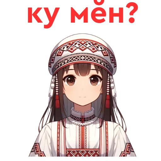 😳 Стикер «Chuvash Anime Here» для Telegram
