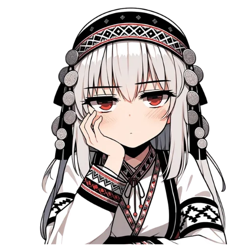 😔 Стикер «Chuvash Anime Here» для Telegram