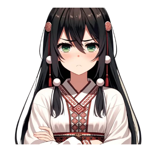 😢 Стикер «Chuvash Anime Here» для Telegram