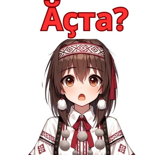 ❓ Стикер «Chuvash Anime Here» для Telegram