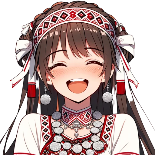 🙌 Стикер «Chuvash Anime Here» для Telegram