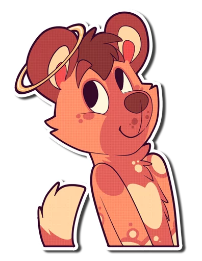 😇 Стикер «Cinnamon Wild Dog» для Telegram