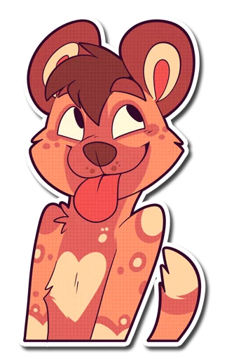 😋 Стикер «Cinnamon Wild Dog» для Telegram