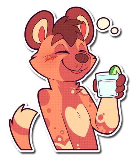 🍹 Стикер «Cinnamon Wild Dog» для Telegram