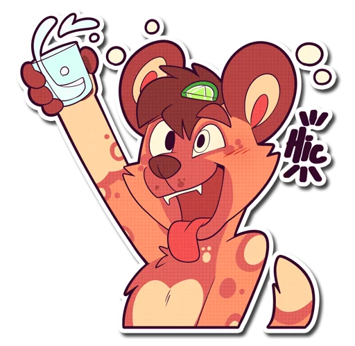 🍻 Стикер «Cinnamon Wild Dog» для Telegram