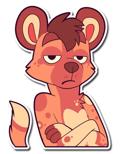💬 Стикер «Cinnamon Wild Dog» для Telegram