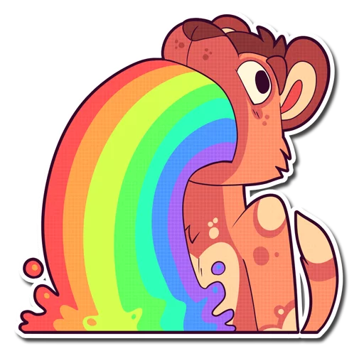 🌈 Стикер «Cinnamon Wild Dog» для Telegram