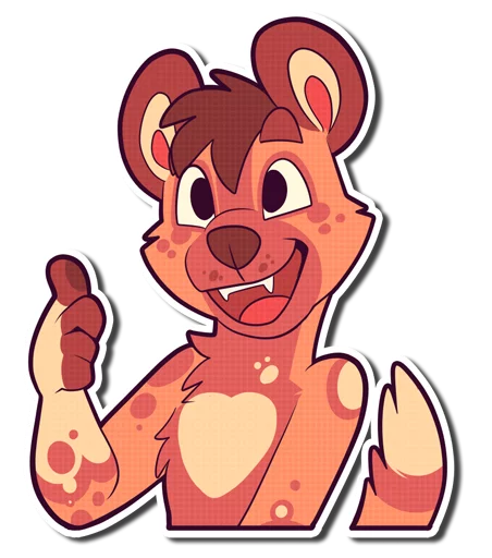 👍 Стикер «Cinnamon Wild Dog» для Telegram