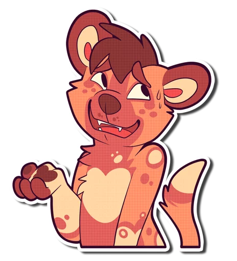 😅 Стикер «Cinnamon Wild Dog» для Telegram