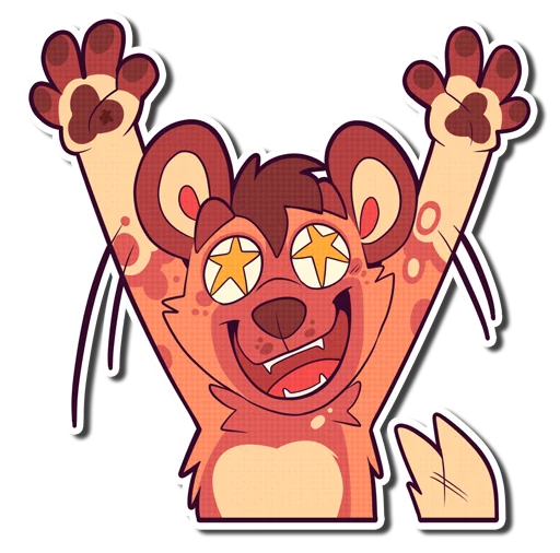 ⭐ Стикер «Cinnamon Wild Dog» для Telegram