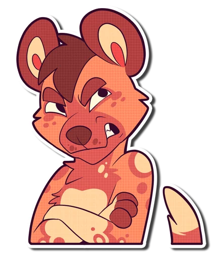 😒 Стикер «Cinnamon Wild Dog» для Telegram