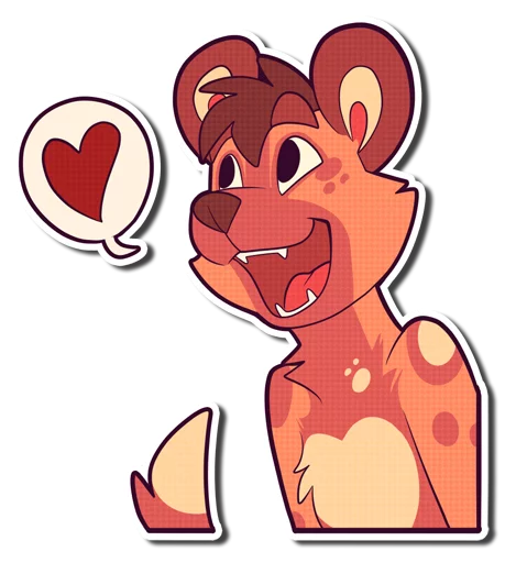 ❤ Стикер «Cinnamon Wild Dog» для Telegram