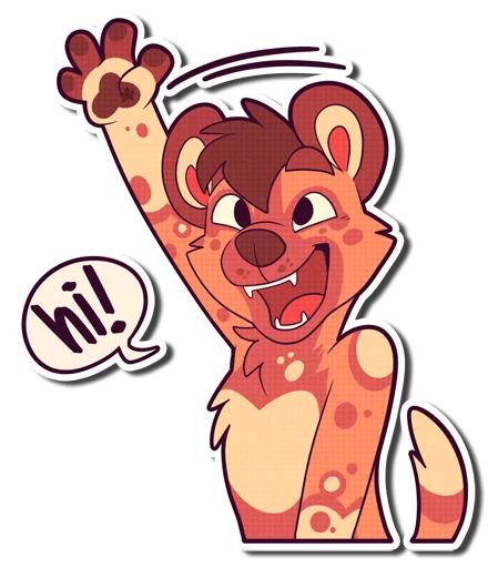 👋 Стикер «Cinnamon Wild Dog» для Telegram