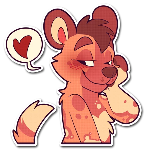😘 Стикер «Cinnamon Wild Dog» для Telegram