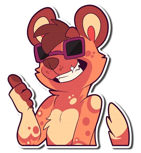 😎 Стикер «Cinnamon Wild Dog» для Telegram