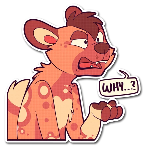 😩 Стикер «Cinnamon Wild Dog» для Telegram