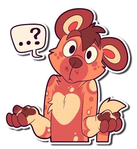 😶 Стикер «Cinnamon Wild Dog» для Telegram