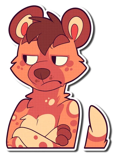 😒 Стикер «Cinnamon Wild Dog» для Telegram