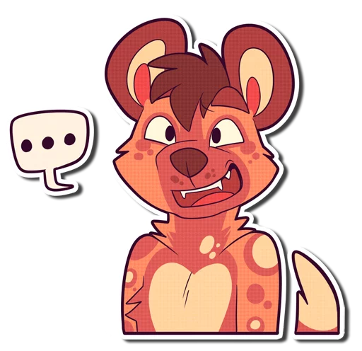 💬 Стикер «Cinnamon Wild Dog» для Telegram