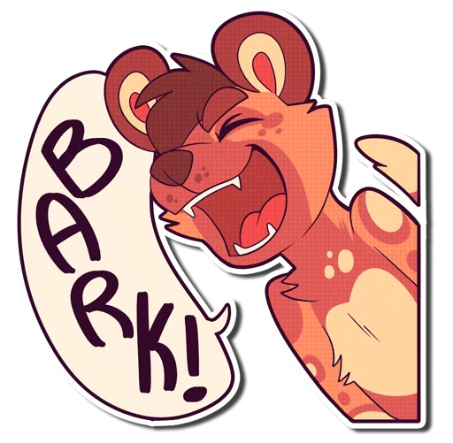 🐶 Стикер «Cinnamon Wild Dog» для Telegram